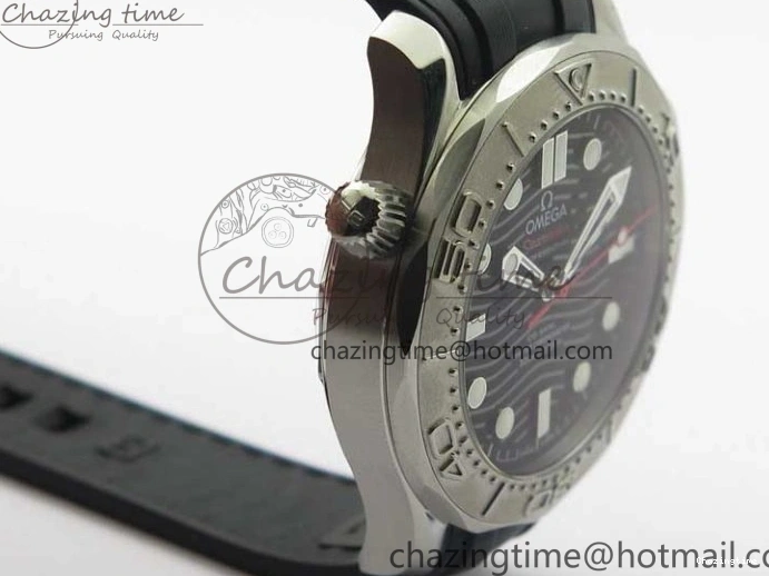 0121 BestValue Seamaster Diver 300M Nekton VSF 1:1 Best Edition Black Dial on Black Rubber Strap A 7886